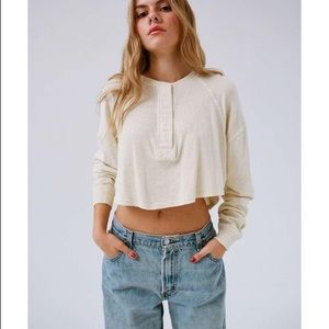Urban Outfitters Lily Boxy Henley Top